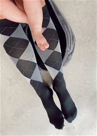 Mama Sox - Excite Compression Socks in Black Argyle