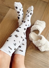 Mama Sox - Excite Compression Socks in White Leopard