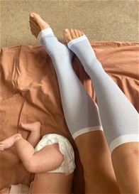 Mama Sox - Inspire Open Toe Compression Socks in Pale Blue