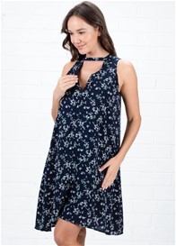 Mothercot - Lila Nursing Dress in Navy Floral - ON SALE