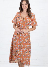 Mothercot - Mustard Floral Wrap Dress - ON SALE