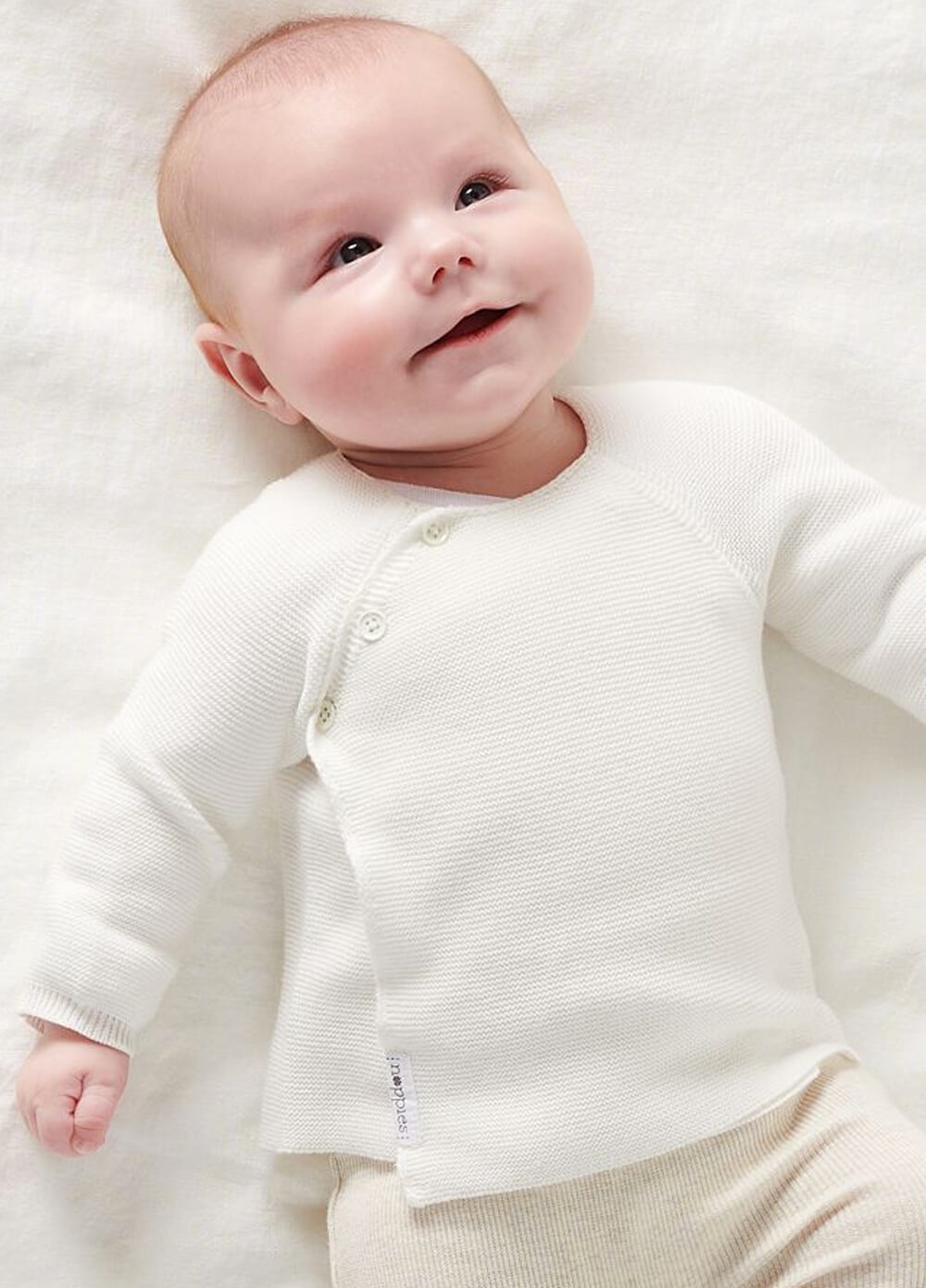 Noppies Baby - Pino Organic Knit Cardigan in White