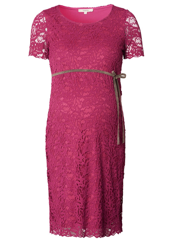 Queen Bee Celia Lace Maternity Dress in Fuchsia by Noppies