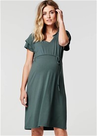 Noppies - Eagle Smocked Neckline Dress in Olive