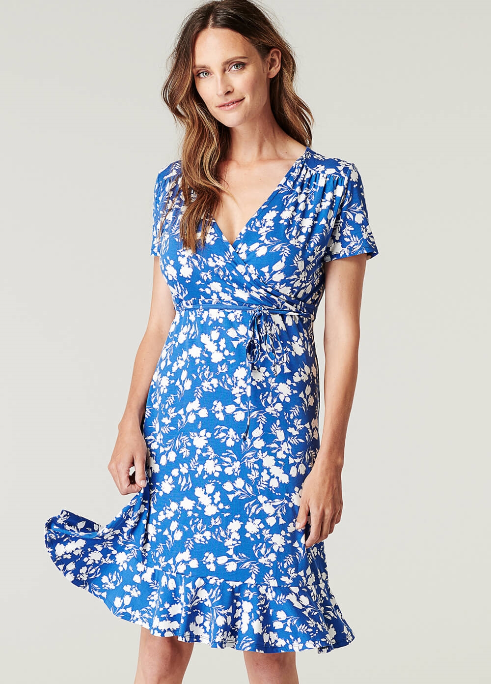 Noppies - Fruita Maternity Nursing Dress - Blue Floral | QueenBee