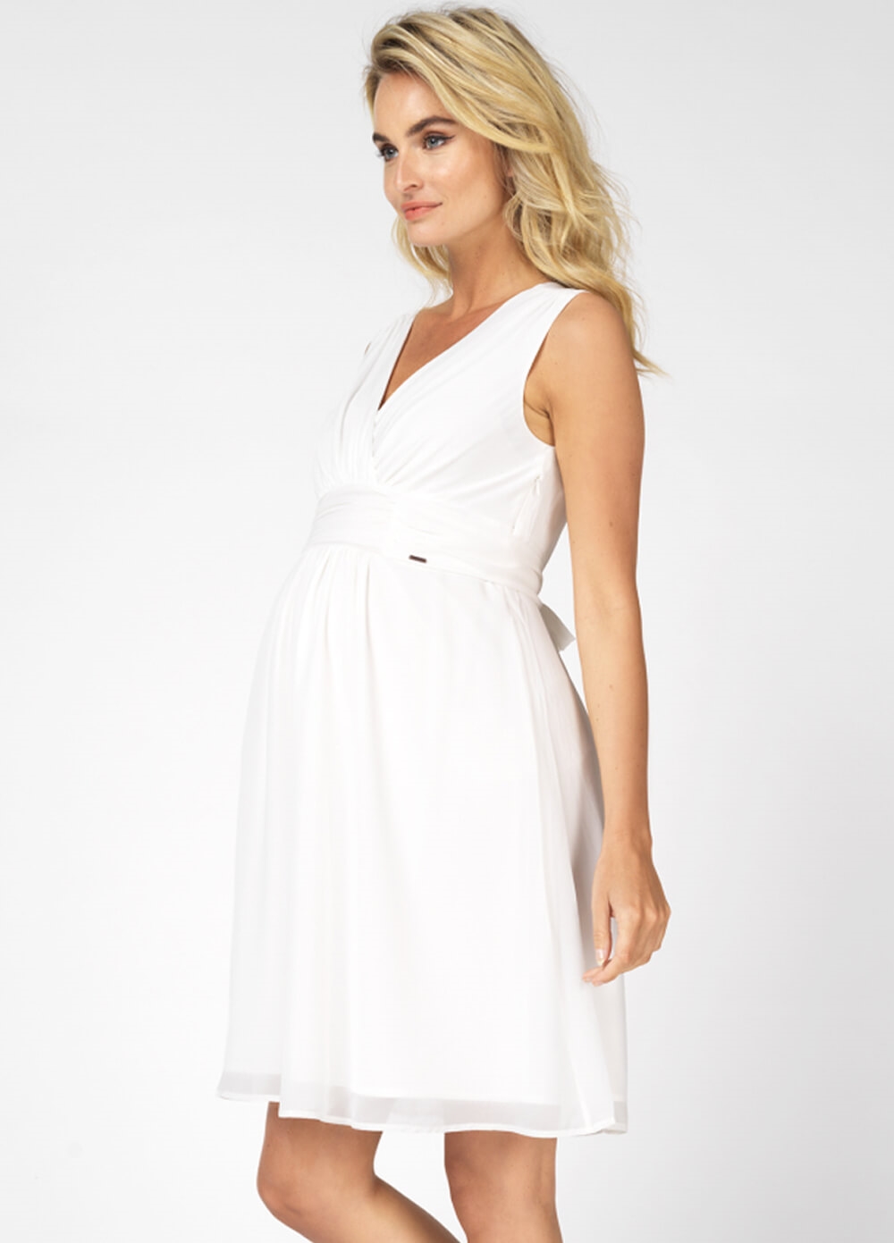 Queen Bee Liane Maternity Cocktail Dress in Off-White by Noppies