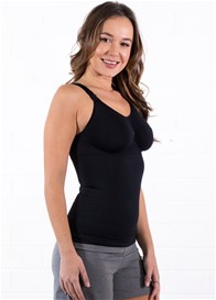 Preggers - Postpartum Support Nursing Tank Top in Black