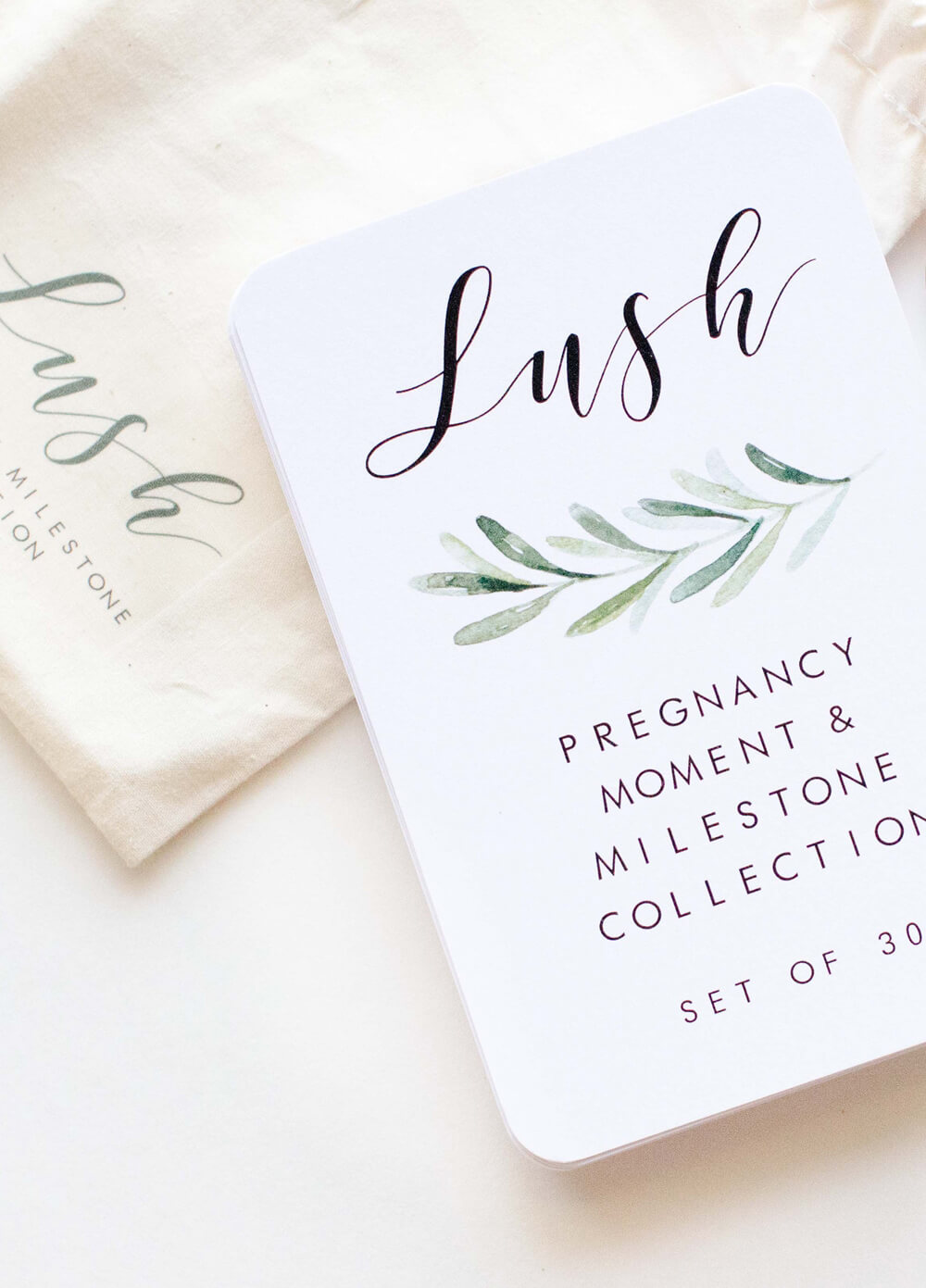 Blossom & Pear - Pregnancy Milestone Cards in Lush