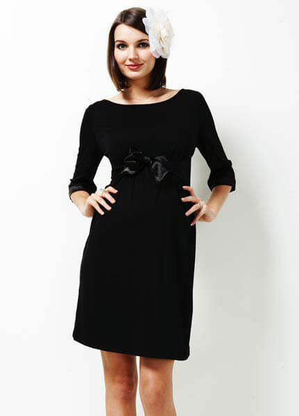Queen Bee Modern Love Black Maternity Dress by Trimester Clothing