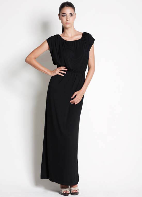 Noir Maxi Nursing Dress in Black by Dote Nursingwear