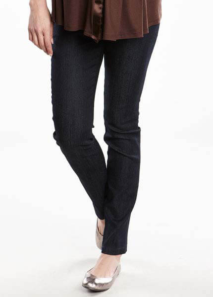 Queen Bee Dark Wash Maternity Cigarette Jeans by Maternal America 