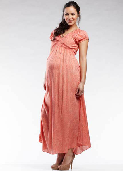 Jess Red Stripes Maxi Maternity Dress by SOON Maternity