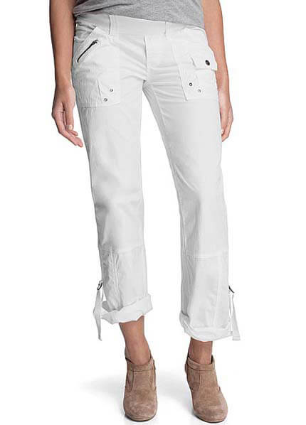 Tick sende udluftning White Maternity Cargo Pants by Esprit