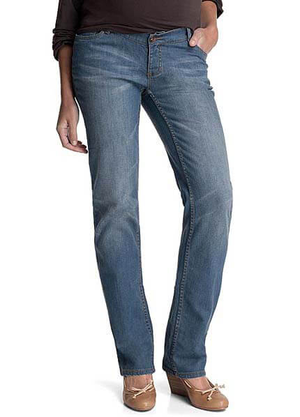 Queen Bee Pale Wash Full Panel Boyfriend Maternity Jeans by Esprit 