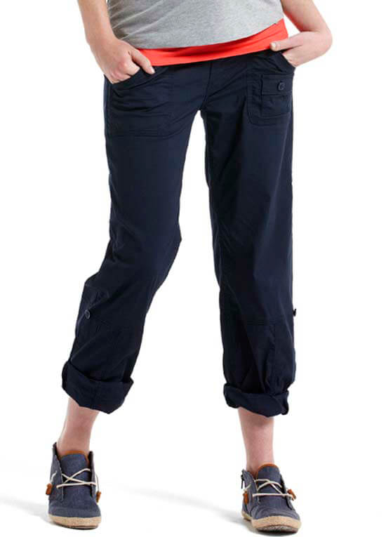 Relaxed Fit Tab Hem Navy Cargo Pants by Esprit