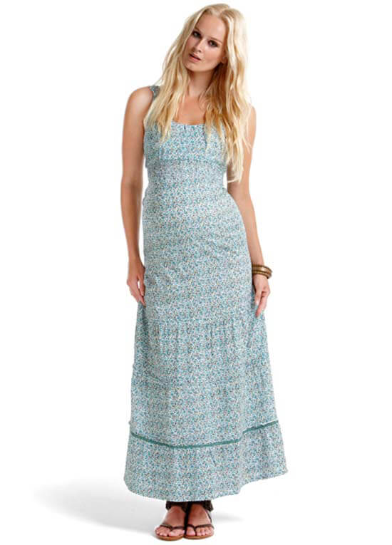 Esprit - Floral Tiered Maxi Maternity Dress