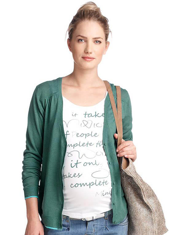 Evergreen Knit Maternity Cardigan by Esprit