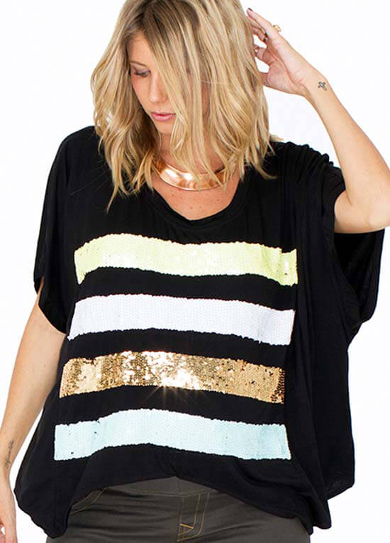 Showstopper Sequin Maternity Tee by Fillyboo