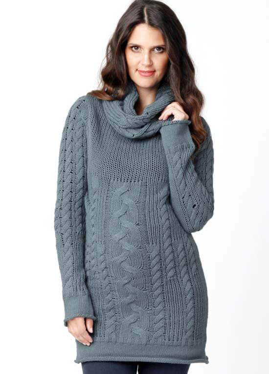 Wool Blend Cable Knit Maternity Jumper by Ripe Maternity