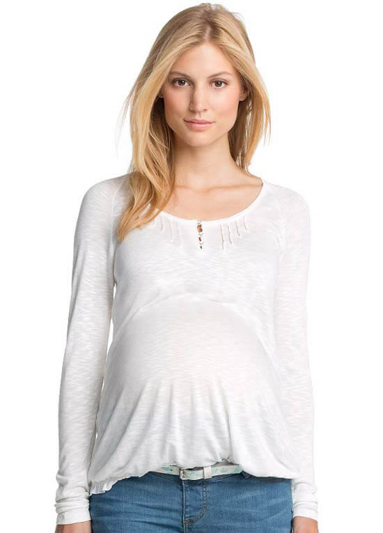 Poet Maternity Blouse in Off-White by Esprit