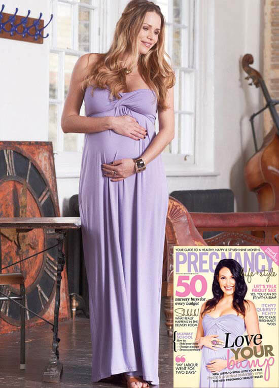 Queen Bee Callie Lilac Maternity/Nursing Maxi Dress by Floressa Clothing