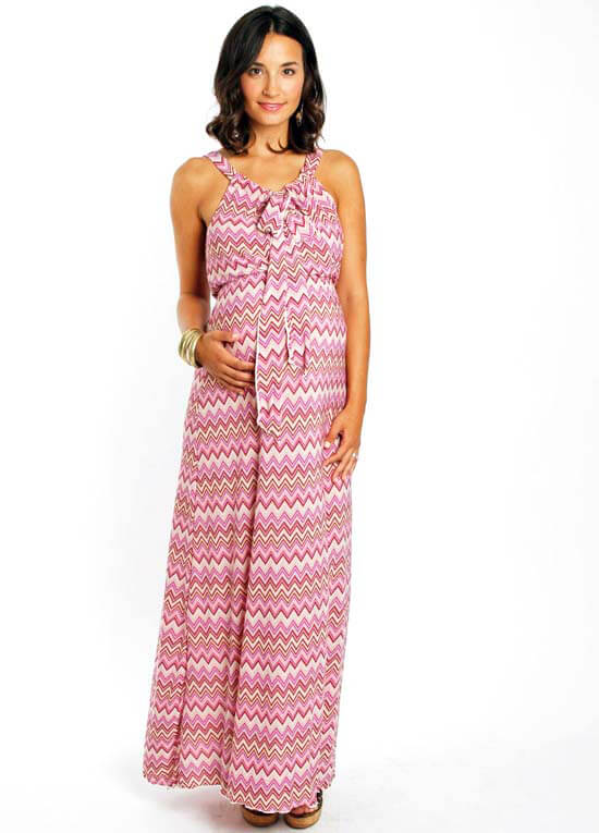 Queen Bee Harmony Sicily Pink Print Maternity Maxi Dress by Everly Grey