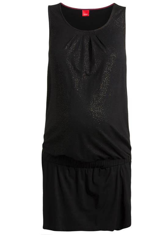 Queen Bee Black Sparkle Sleeveless Maternity Tunic by Esprit