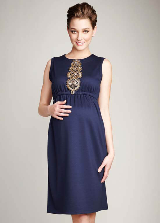 beaded maternity gown