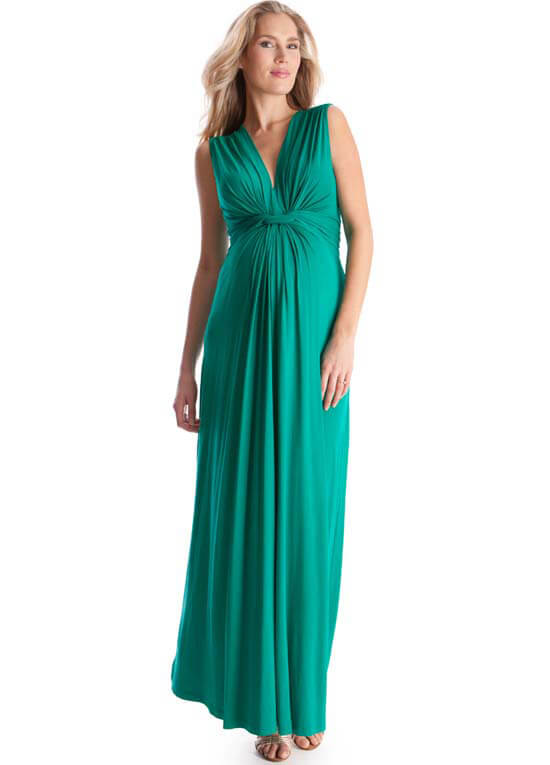 Queen Bee Emerald Green Evening Maternity Maxi Dress by Seraphine