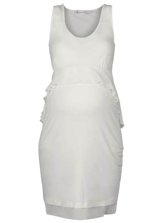Ecru Off-White Maternity Party Dress by Queen mum