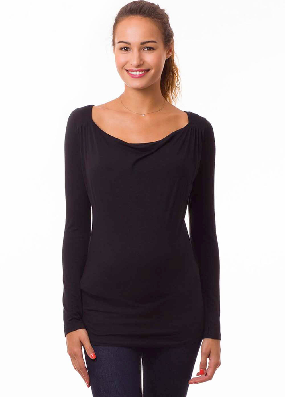 Milkizzy Prisca Breastfeeding Top in Black by Pomkin