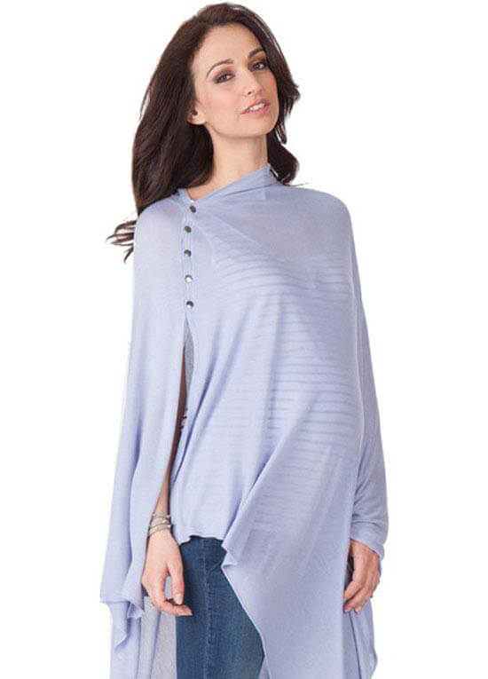 Breastfeeding Bamboo Shawl in Ice Blue by Seraphine