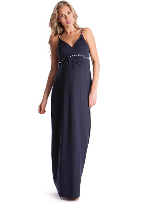 Jemima Plaited Strap Maternity Maxi Dress by Seraphine