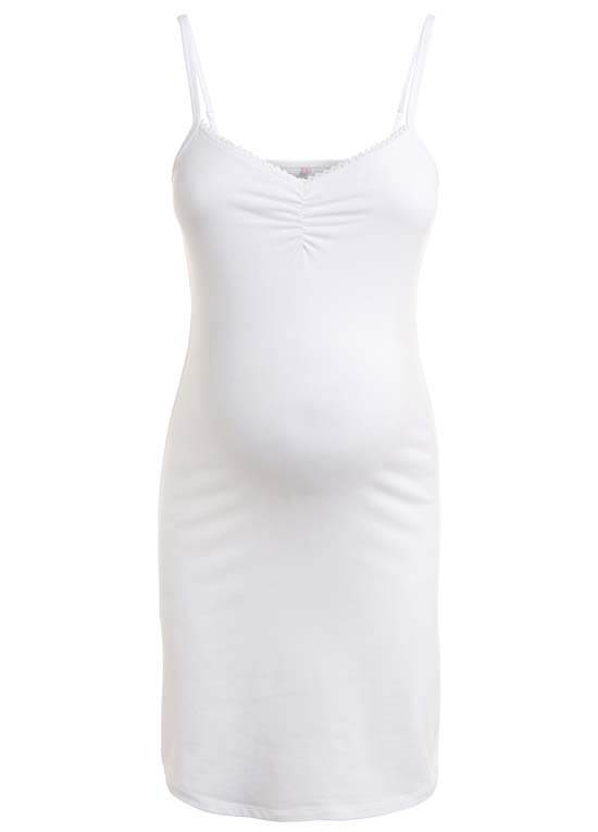 white maternity slip dress