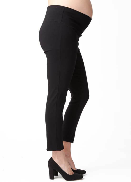 Black Fold Over Maternity Capri Pants by Ripe Maternity