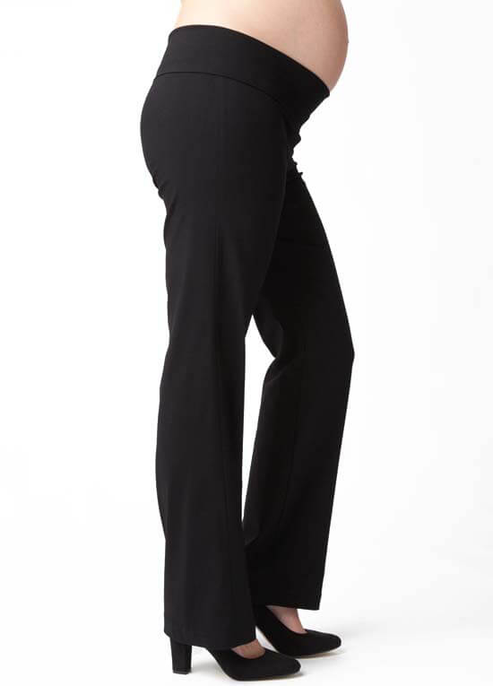 Black Classic Straight Leg Maternity Work Pants by Ripe Maternity