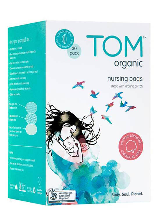 Organic Cotton Nursing Pads (30 pack) by TOM Organic