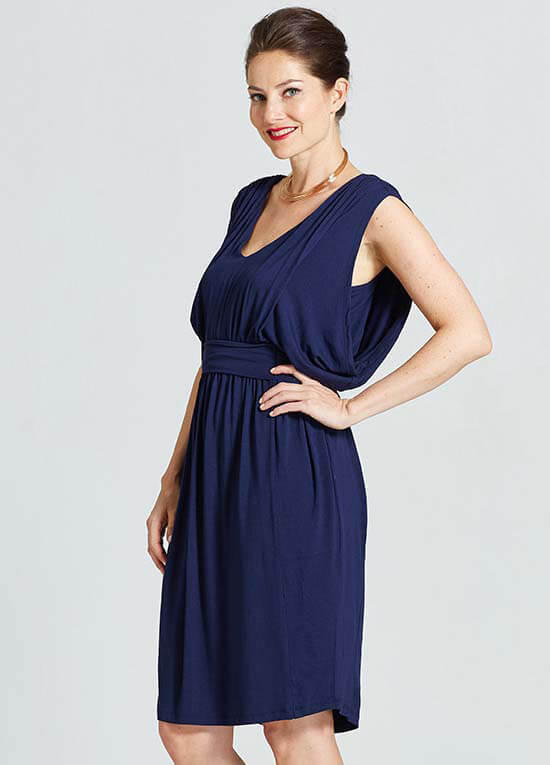 formal nursing dresses australia Cocoon Nursing Dress (Velvet Blue)