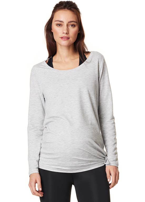 Heather Active Maternity Sweatshirt in Grey by Noppies