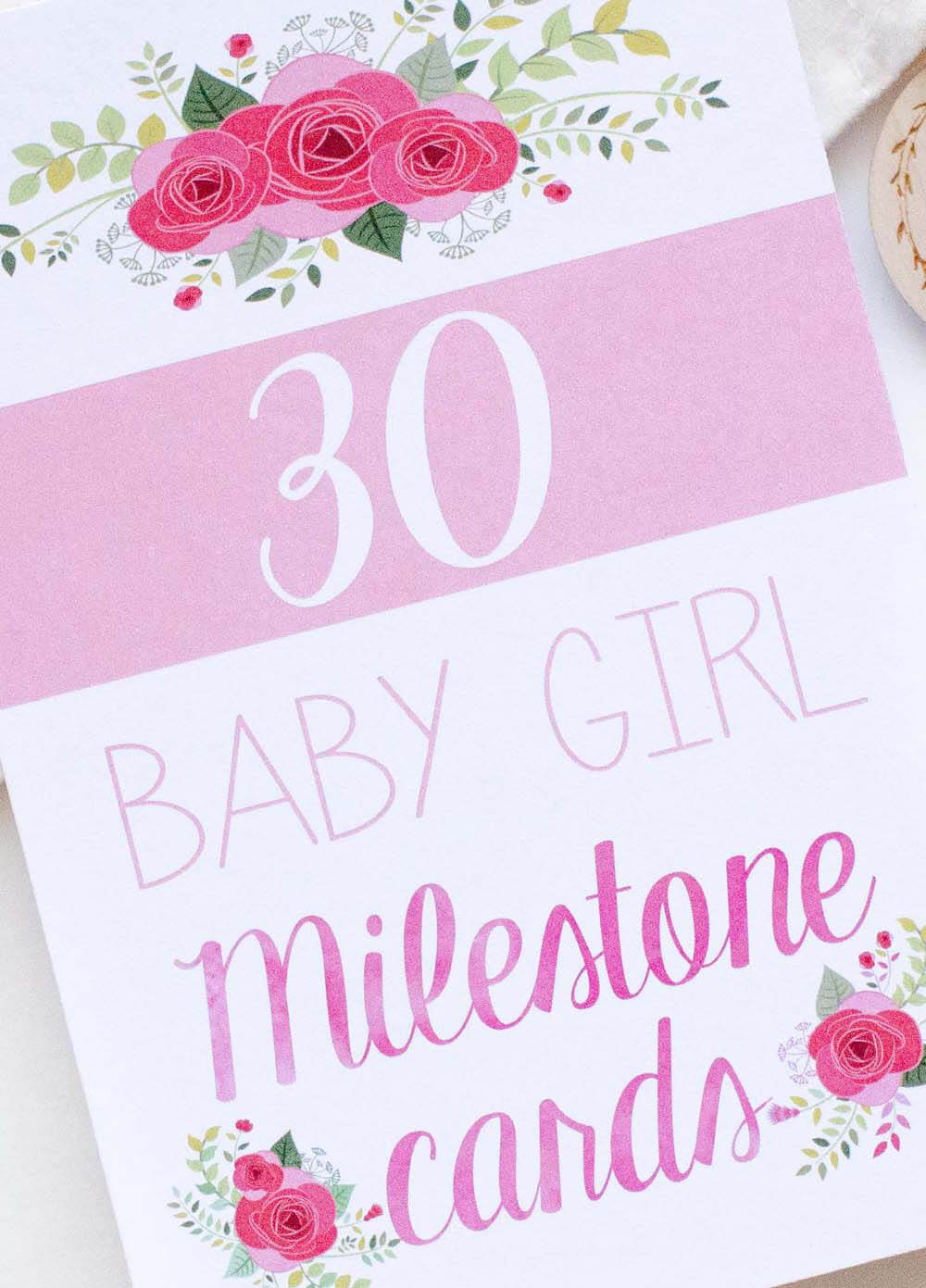 Blossom & Pear - Baby Milestone Cards in Floral