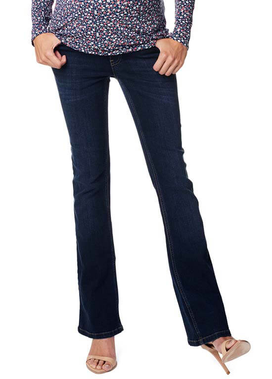 Flared Maternity Jeans in Dark Wash by Esprit