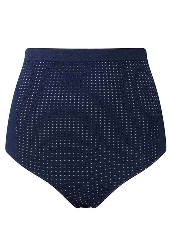 Seamless Over Bump Maternity Brief in Navy Spot by Amoralia