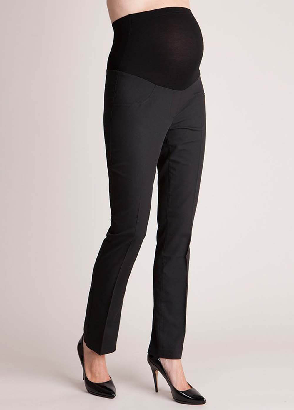 Sofia Black Straight Leg Maternity Trousers by Seraphine