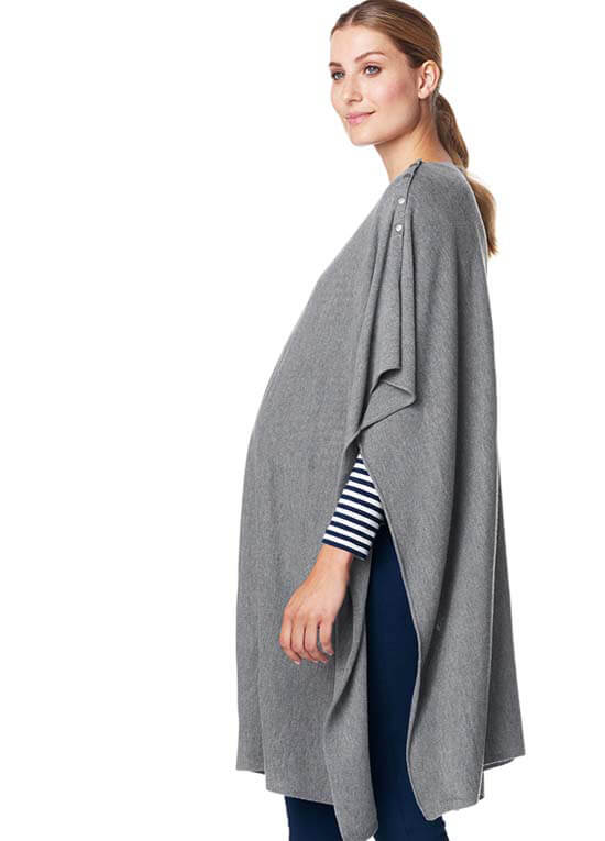 Fine Knit Nursing Cape in Grey by Esprit