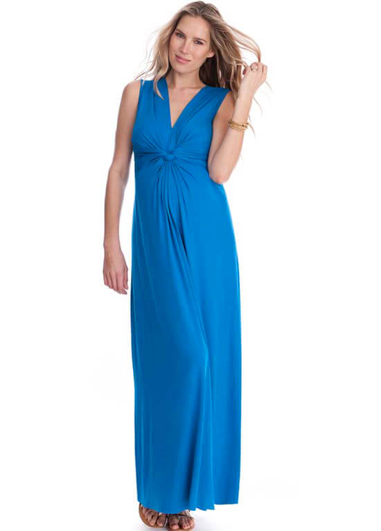 chinese dress ladies Blue Seraphine Maternity XS Long Dress  Retykle