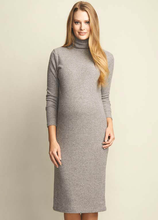 turtleneck maternity gown
