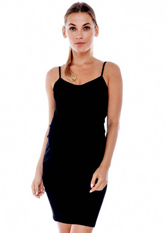 Black Maternity Slip Dress by Imanimo
