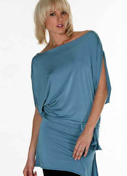 Queen Bee Ariella Maternity Tunic in Steel Blue by LIL Designs 