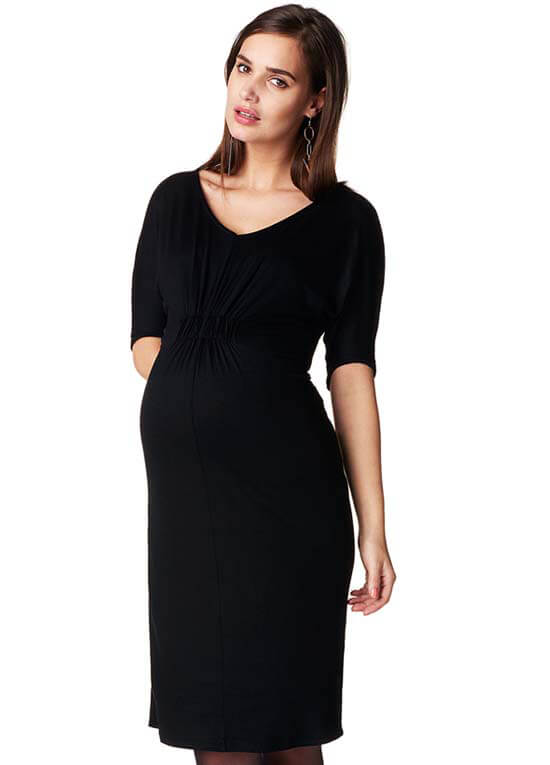 Chris Midi Maternity Dress in Black by Noppies