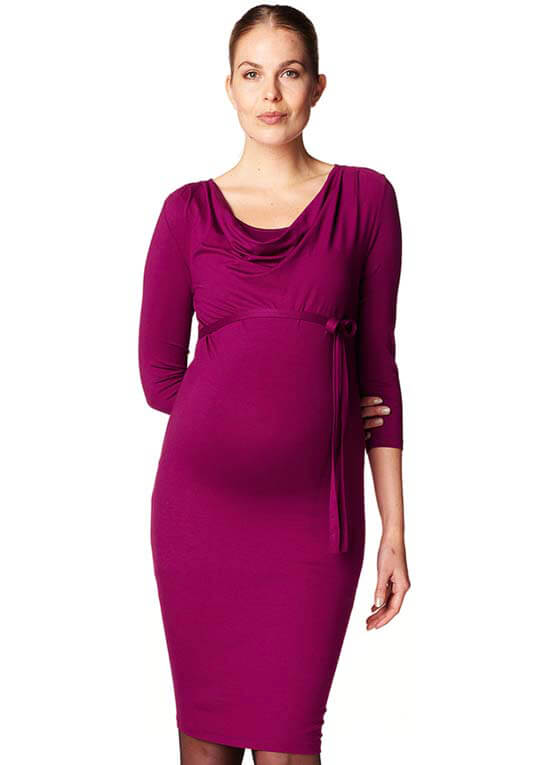 Grape Cowl Neck Maternity Nursing Dress by Esprit